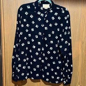 Sophisticates by Pendleton women’s size 16 blue and white blouse!